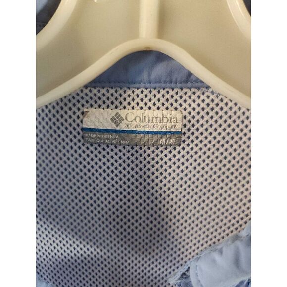 Columbia PFG medium double pocket button-down light blue shirt mens/women's - Picture 7 of 11